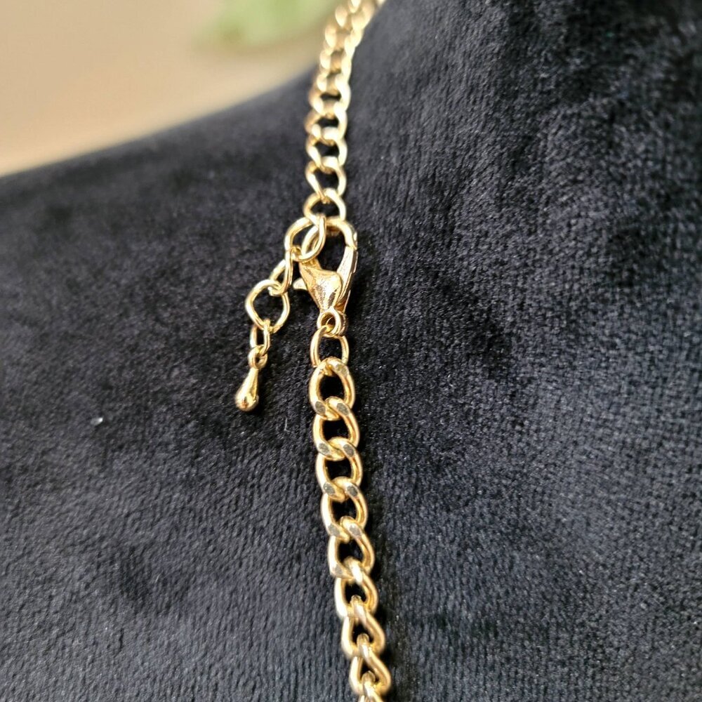 VTG Womens Brown Wood Bead Geometric Cut Chunky Boho Necklace with Lobster Clasp - Picture 6 of 6